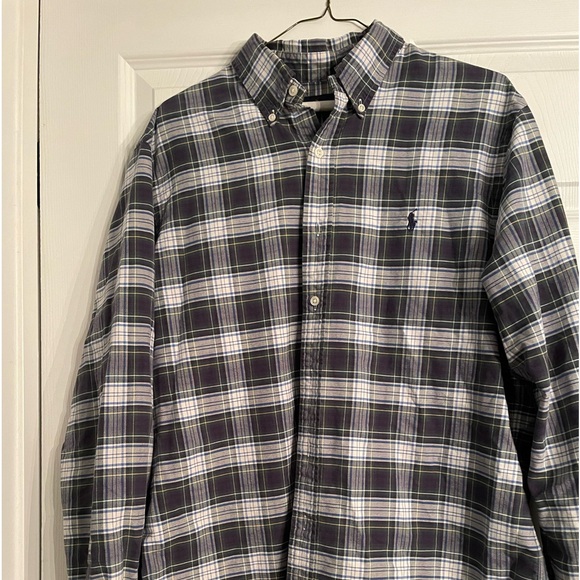 POLO Ralph Lauren Men's Gordon Tartan Oxford Cloth Button Down Shirt - Sz L - Picture 4 of 5